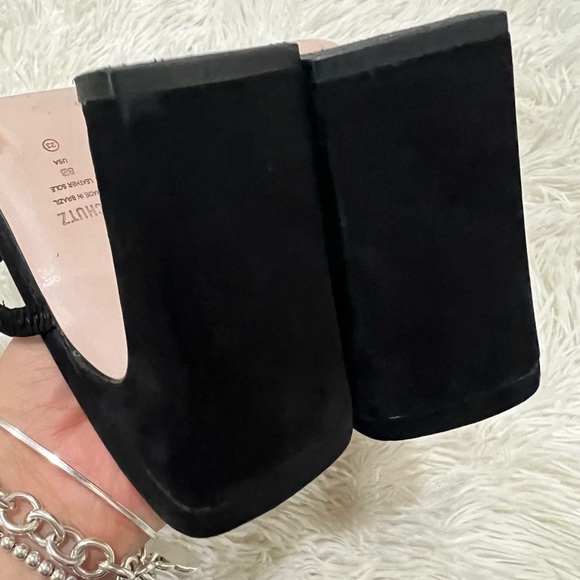 SCHUTZ Black Sandals with Silver Accents - Picture 8 of 9